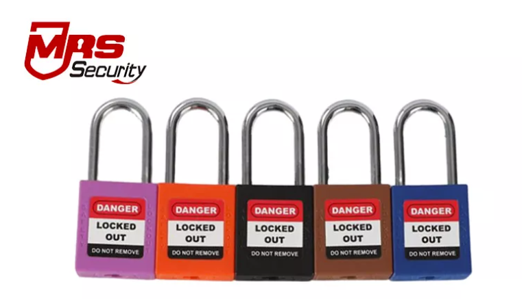 Safety padlock securely fastening a gate, symbolizing protection and security